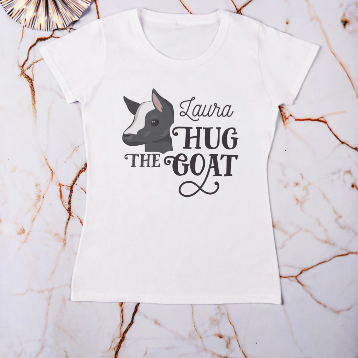 Hug the goat - Koszulka damska z nadrukiem